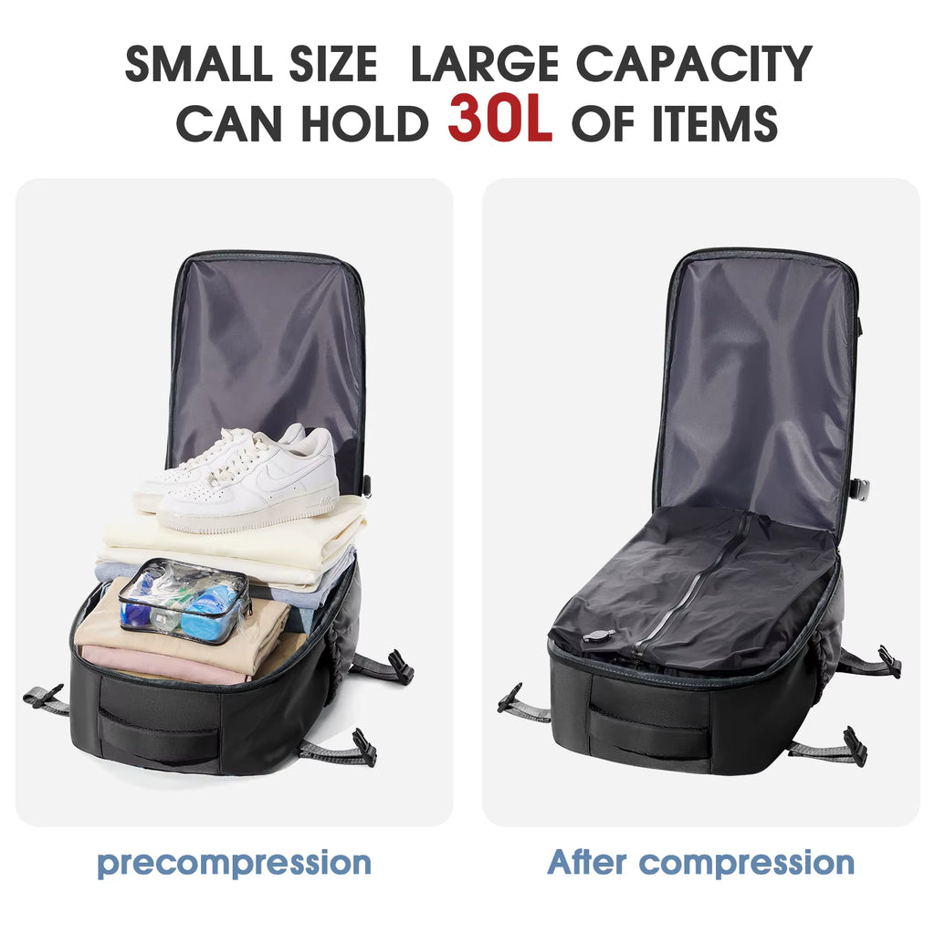 Vacuum Backpack Travel Bag for Men Large Capacity Backpack Business Laptop Backpack Women Men Expandable Backpack School Bag